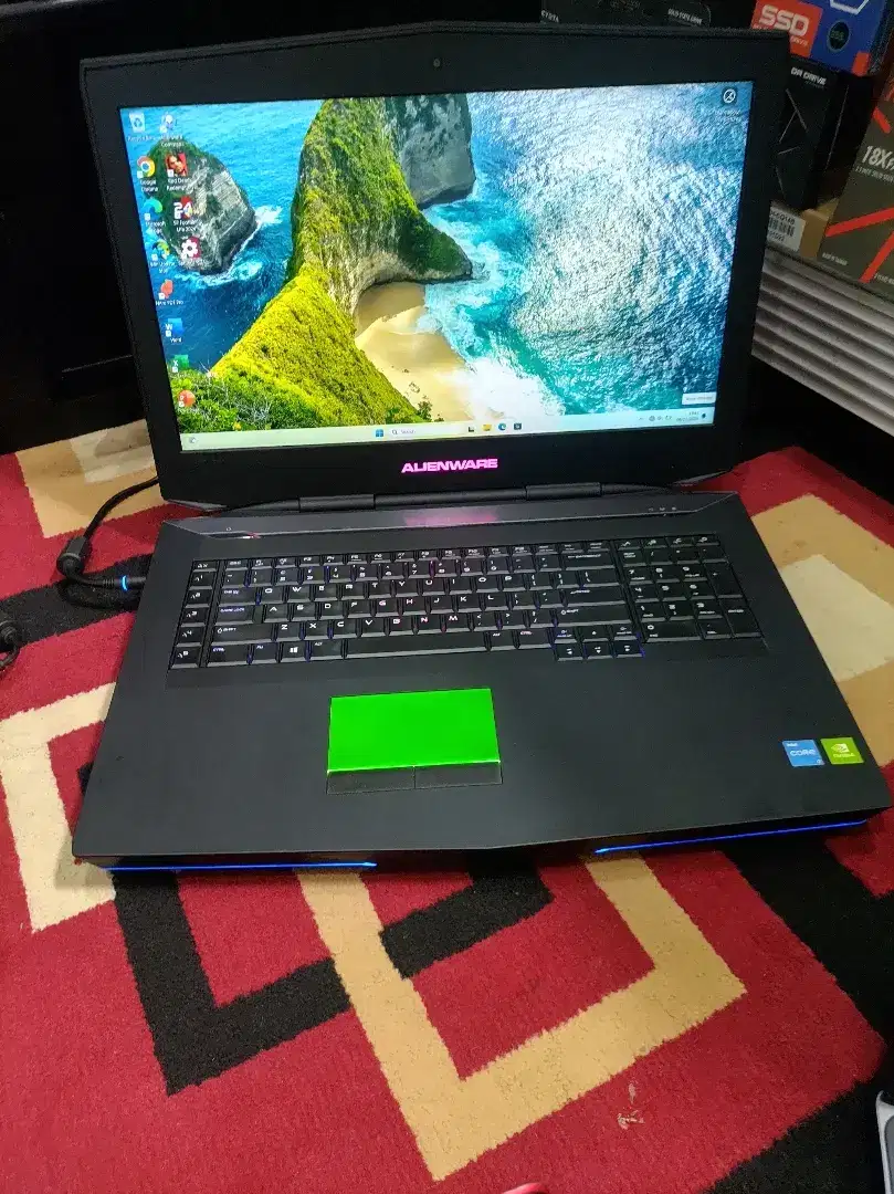 LAPTOP DELL ALIENWARE 18 i7 SSD DUAL VGA NVIDIA 6GB VRAM RARE KOLEKTOR