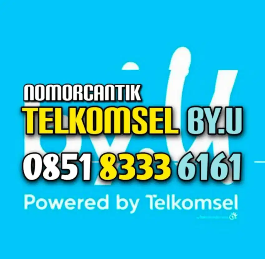 (bisa COD) nomor CANTIK kartu TELKOMSEL byU by.U RAPI MURMER #6161