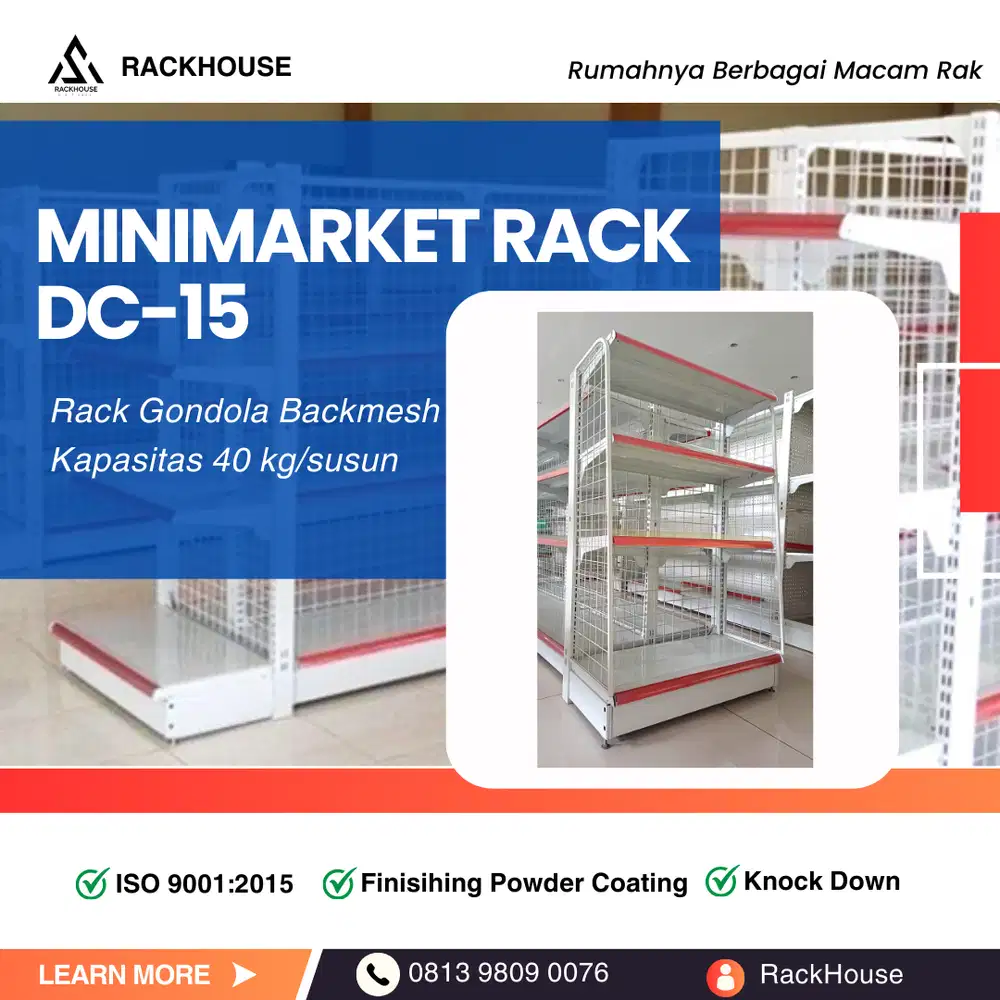 Rak Minimarket End Gondola T120XP73XL41Cm Rak Dachang Rak Toko