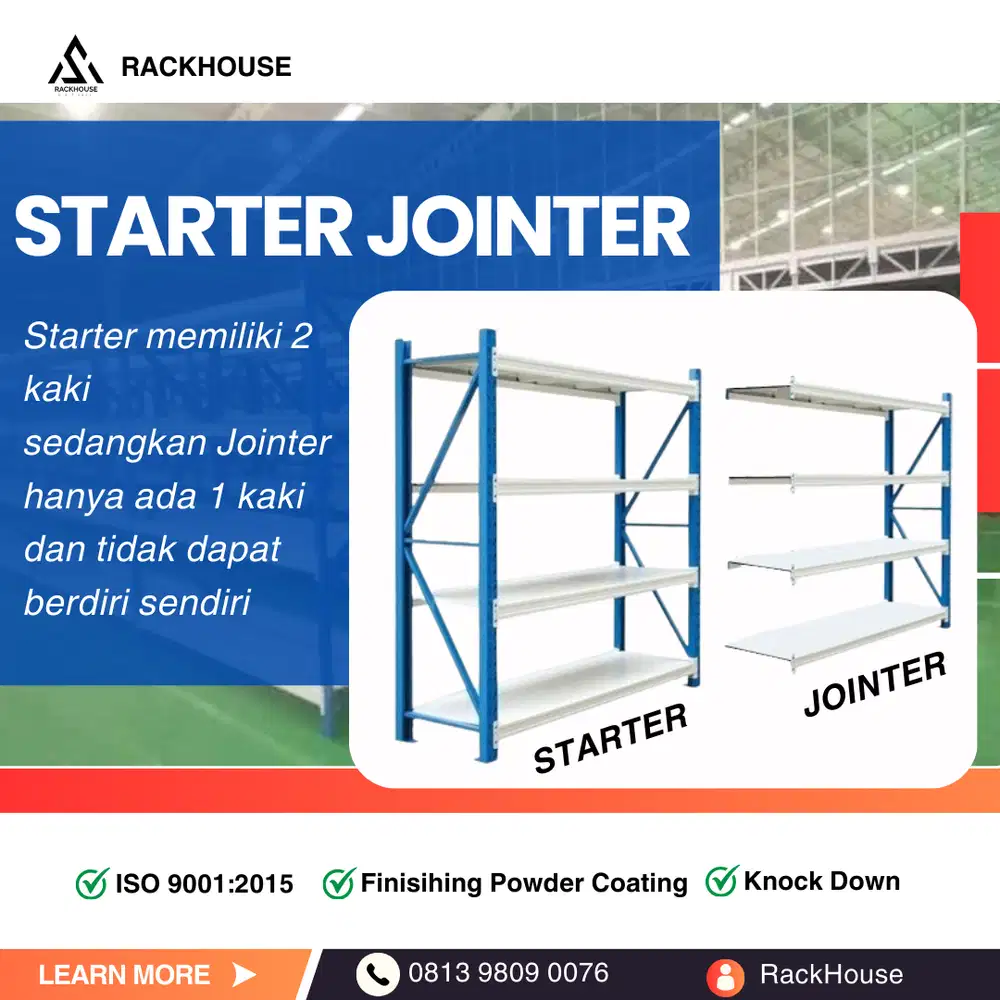 Jointer Rak Gudang Light Duty Tinggi 250 Racking Warehouse