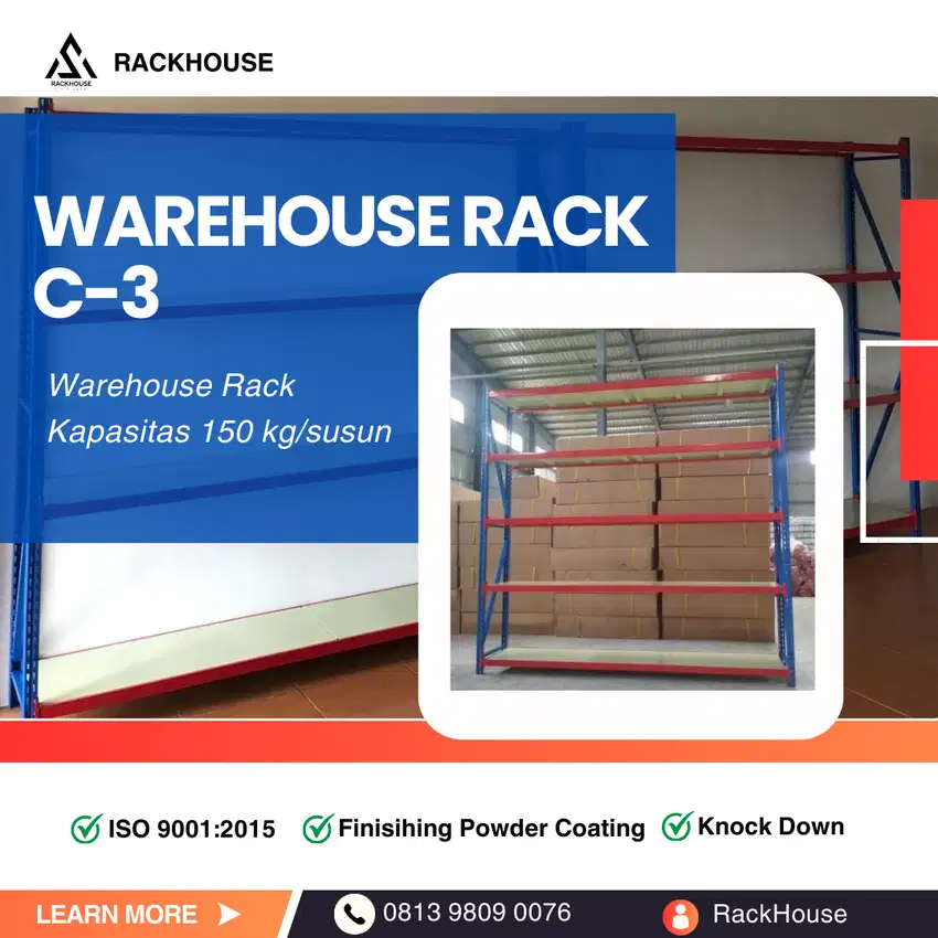 Rak Gudang Murah/ Rak Bengkel Perkakas T200XP200XL38Cm