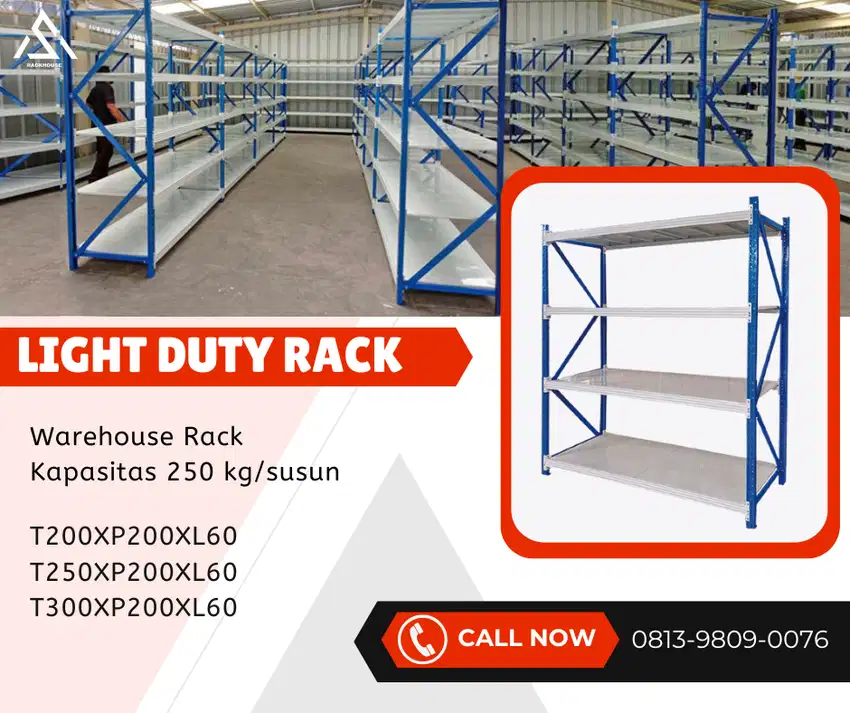 Rak Gudang 4 level (T250XP200XL60)