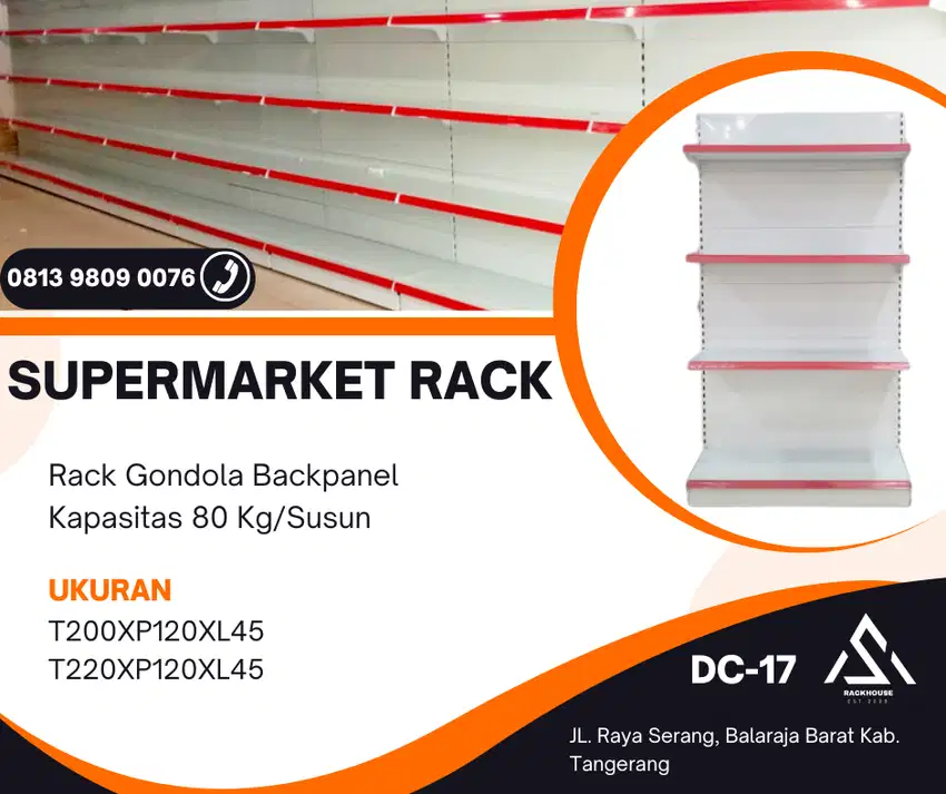 Rak Supermarket/ Rak Besi/ Rak 4 Backpanel