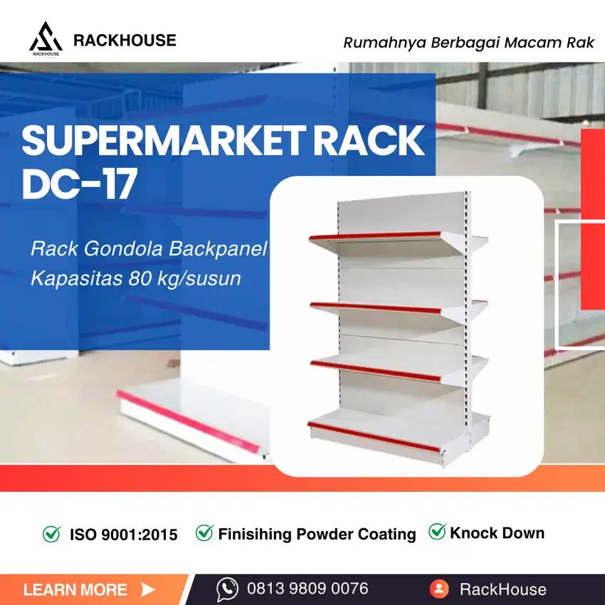 Rak Supermarket Double/ Rak Minimarket/ Rak Besi Backpanel