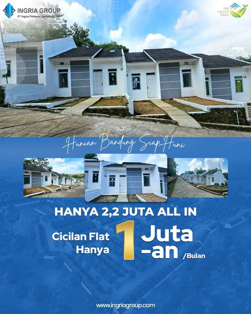 JUAL CEPAT RUMAH SUBSIDI 1 LT DKT RSUD CICALENGKA CICILAN 1 JUTAAN