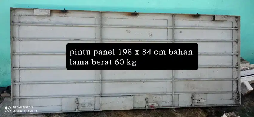 Pintu besi plat kombinasi besi rotan bahan kwalitas lama