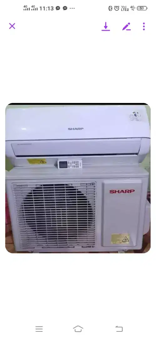 Ac Sharp 1/2pk putih mulus