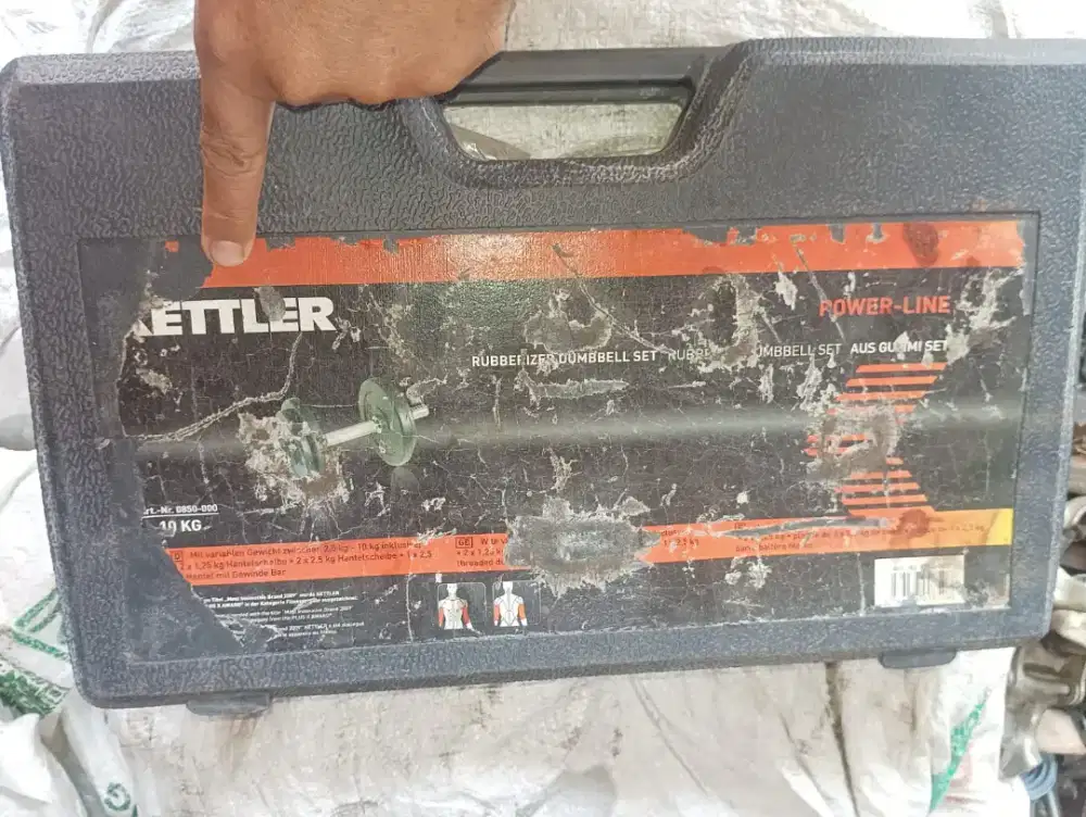 Barbell karet kettler/rubberplatte import made berkwalitas beban 7,5kg