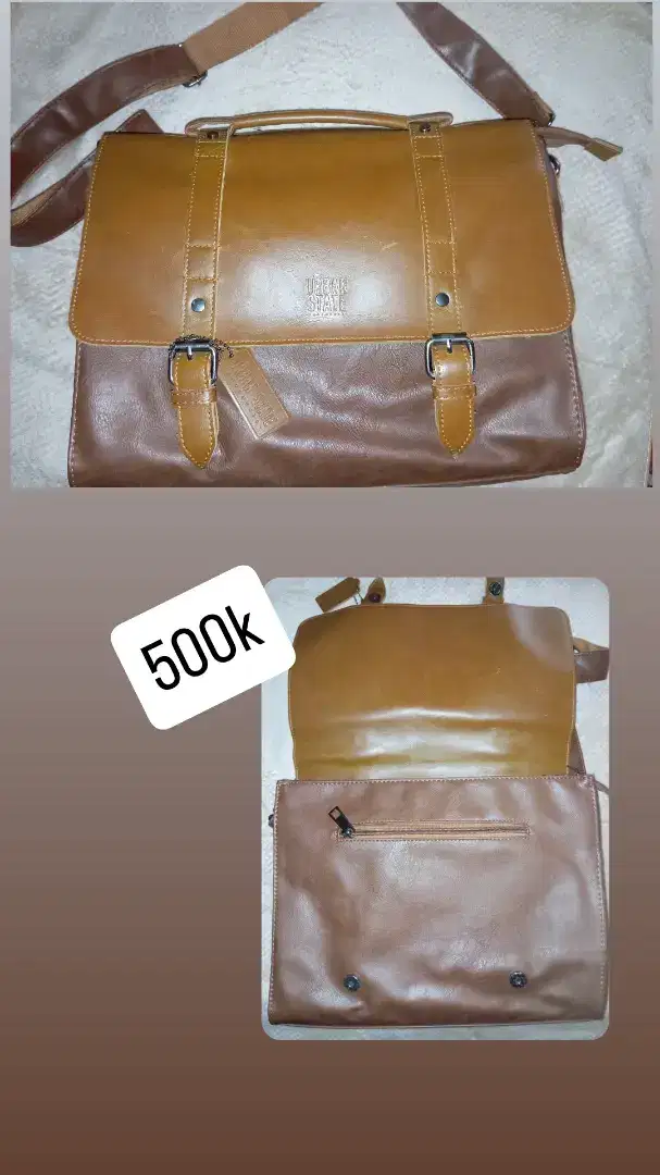 Tas kulit coklat