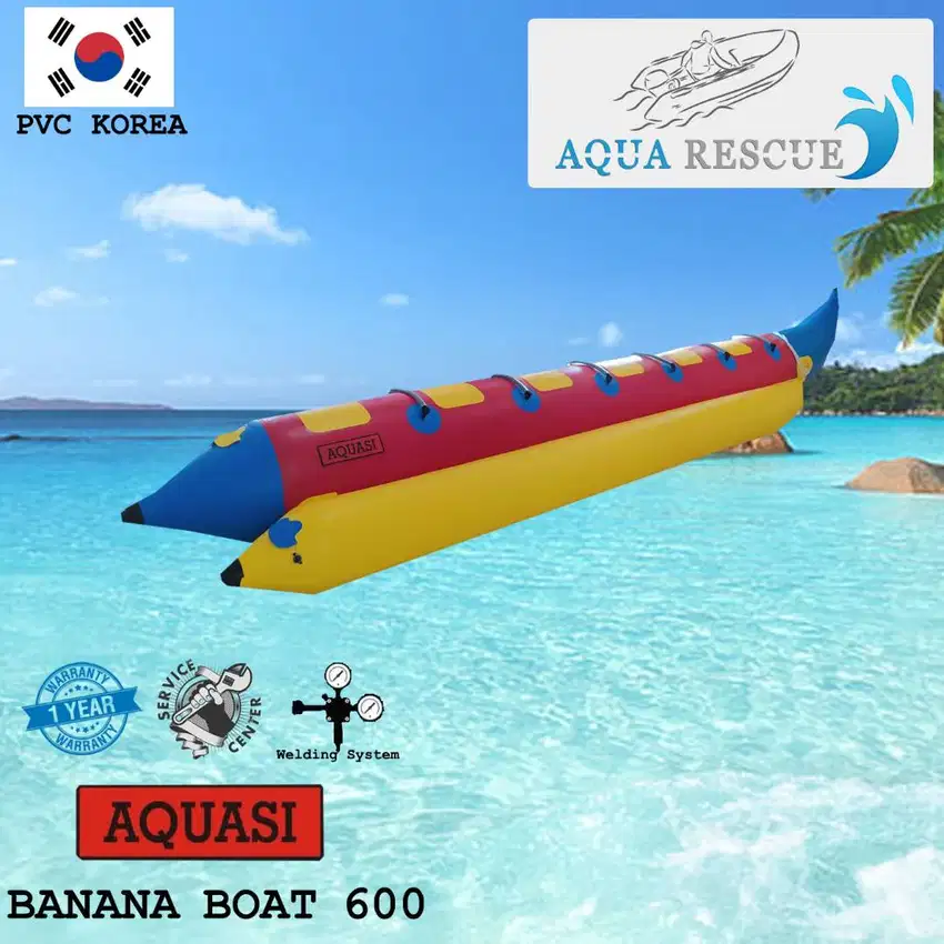 Perahu Karet Banana Boat AQUASI 600 Kap 6 Orang Material PVC Welding