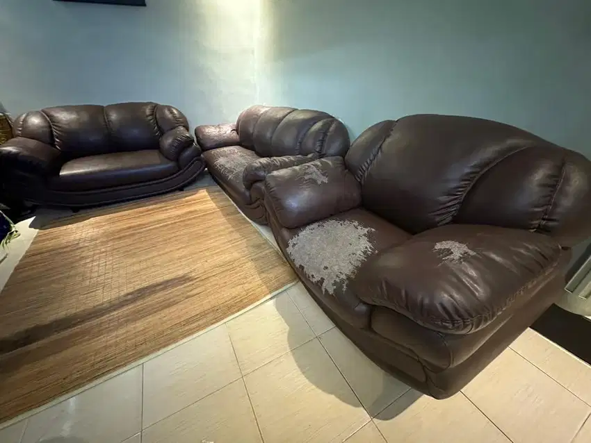 Sofa mewah besar coklat