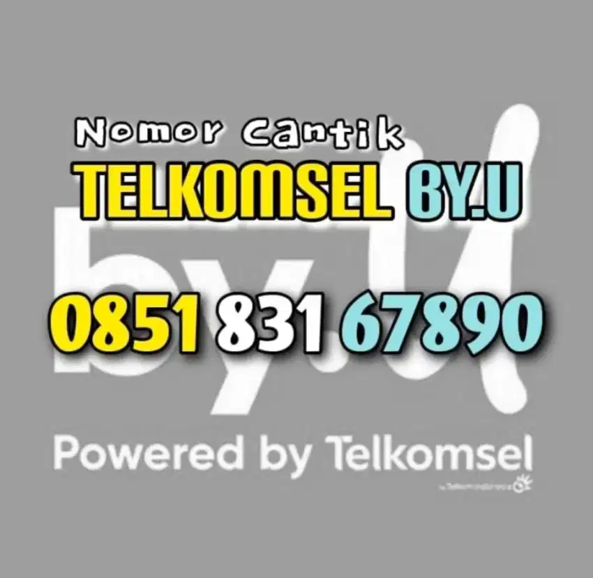 (bisa COD) nomor CANTIK kartu TELKOMSEL by.U byU Hoki Naik 67890