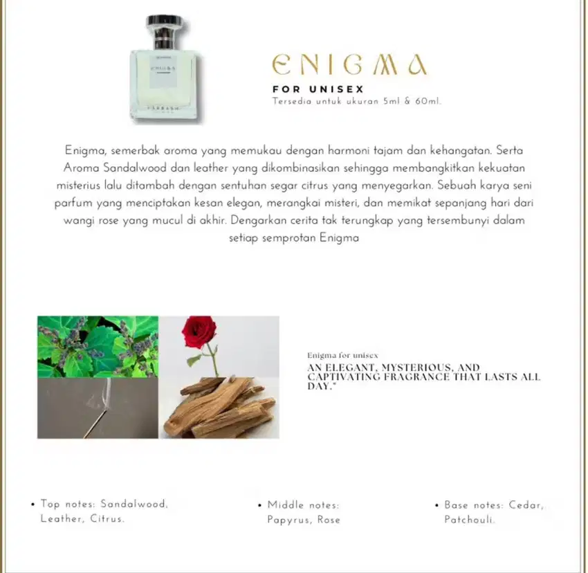 Parfum Farbash Enigma 60mL NEW!!