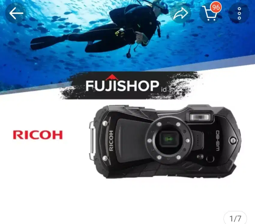 Ricoh WG-80 Underwater Waterproof Pocket Black