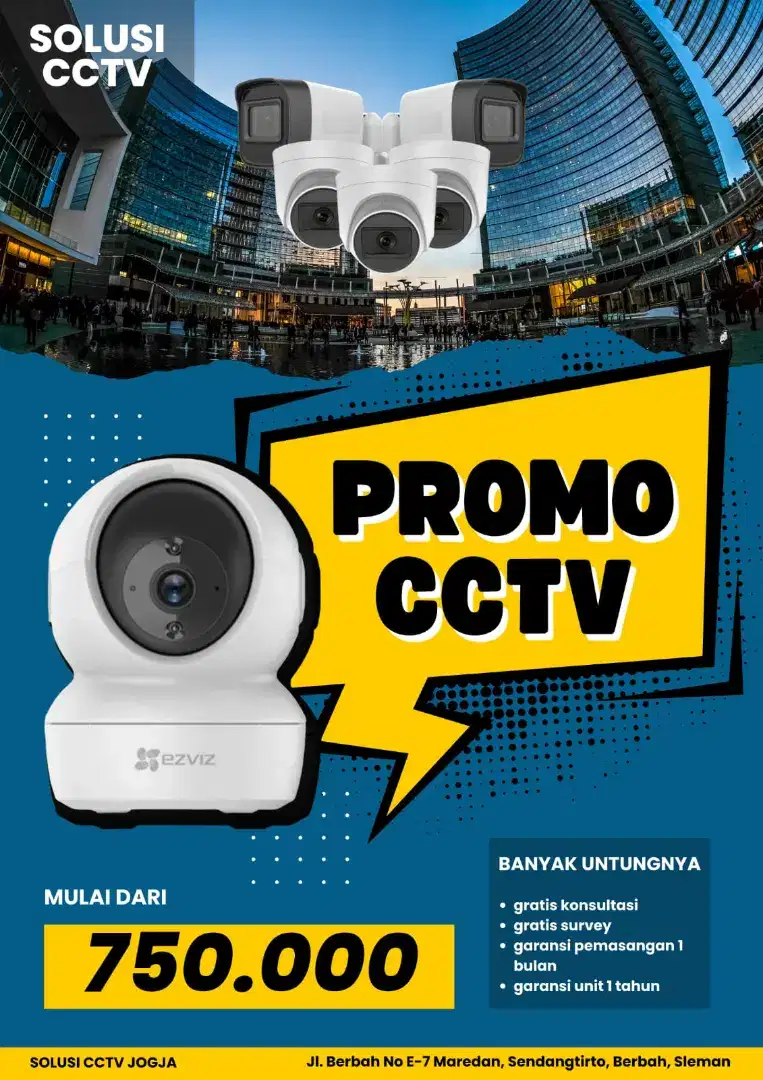 PROMO Paket cctv 4 kamera gratis pemasangan dan garansi 1 tahun