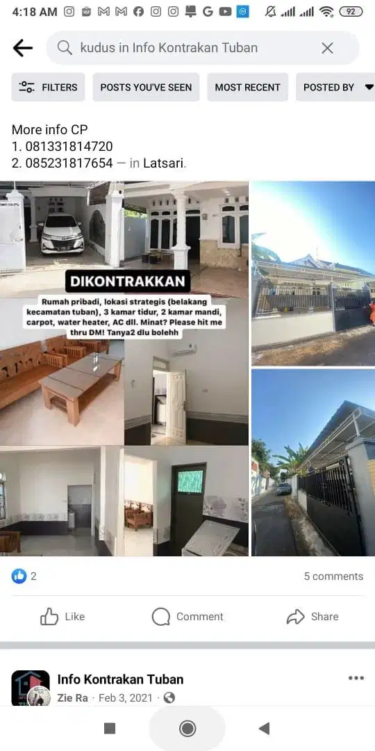 Dikontrakkan! Rumah tengah kota. Dijamin Murah!