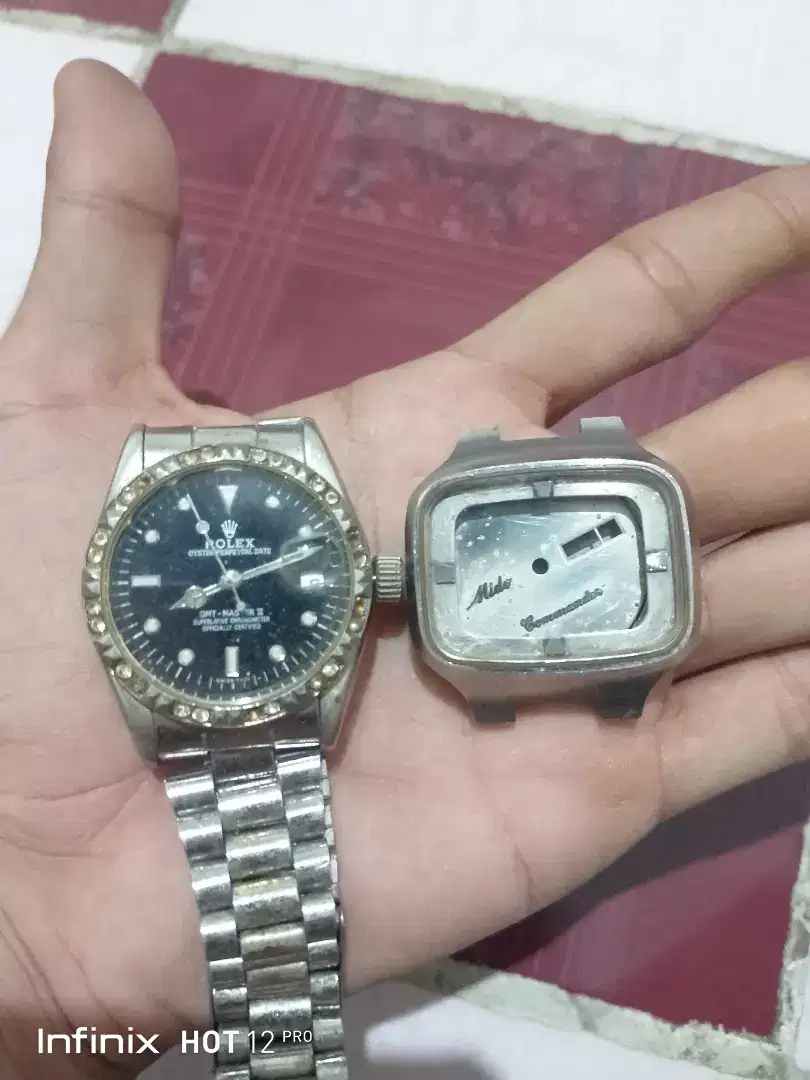 Jam tangan rolex otomatis dan case