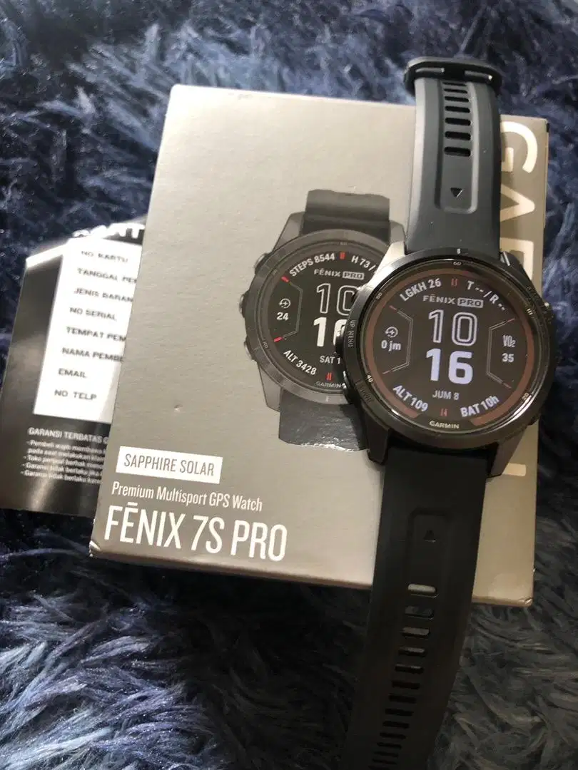 Garmin Fenix 7s Pro Sapphire Solar Black