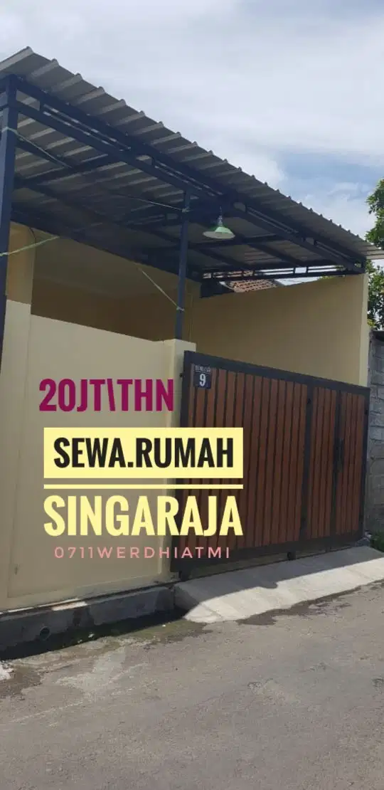 Sewa kontrak For rent Rumah 3 kamar Pemaron Singaraja Buleleng Bali