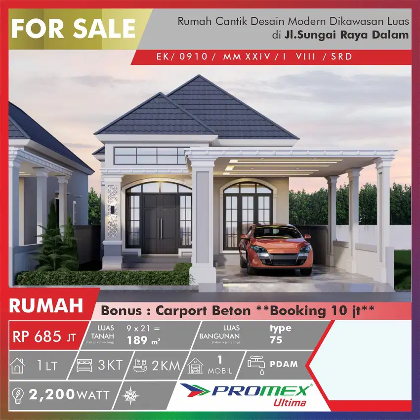 Rumah Cantik Design Modern Di Area Serdam