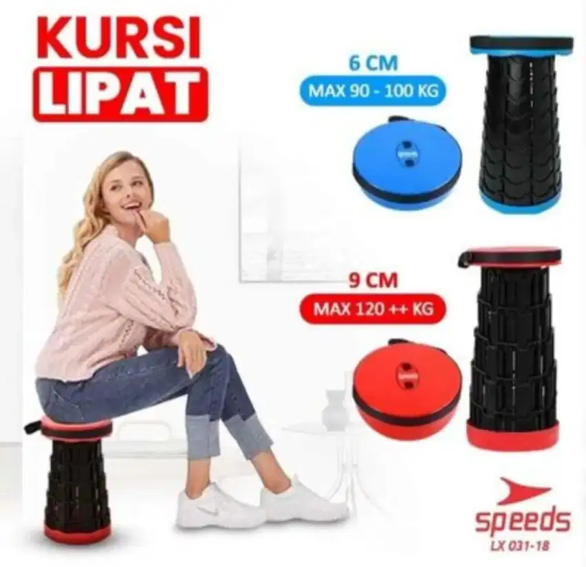 KURSI LIPAT OUTDOOR SPEEDS 031-18 TEBAL 6 CM PORTABLE