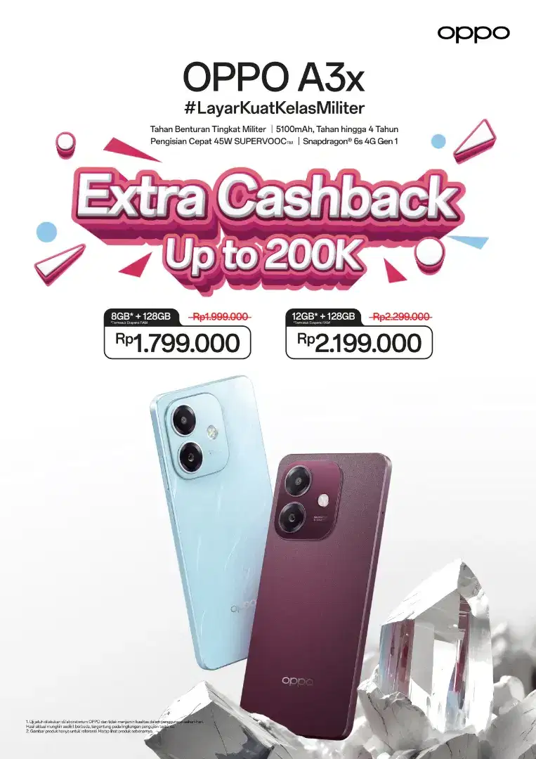 OPPO A3x Cashback