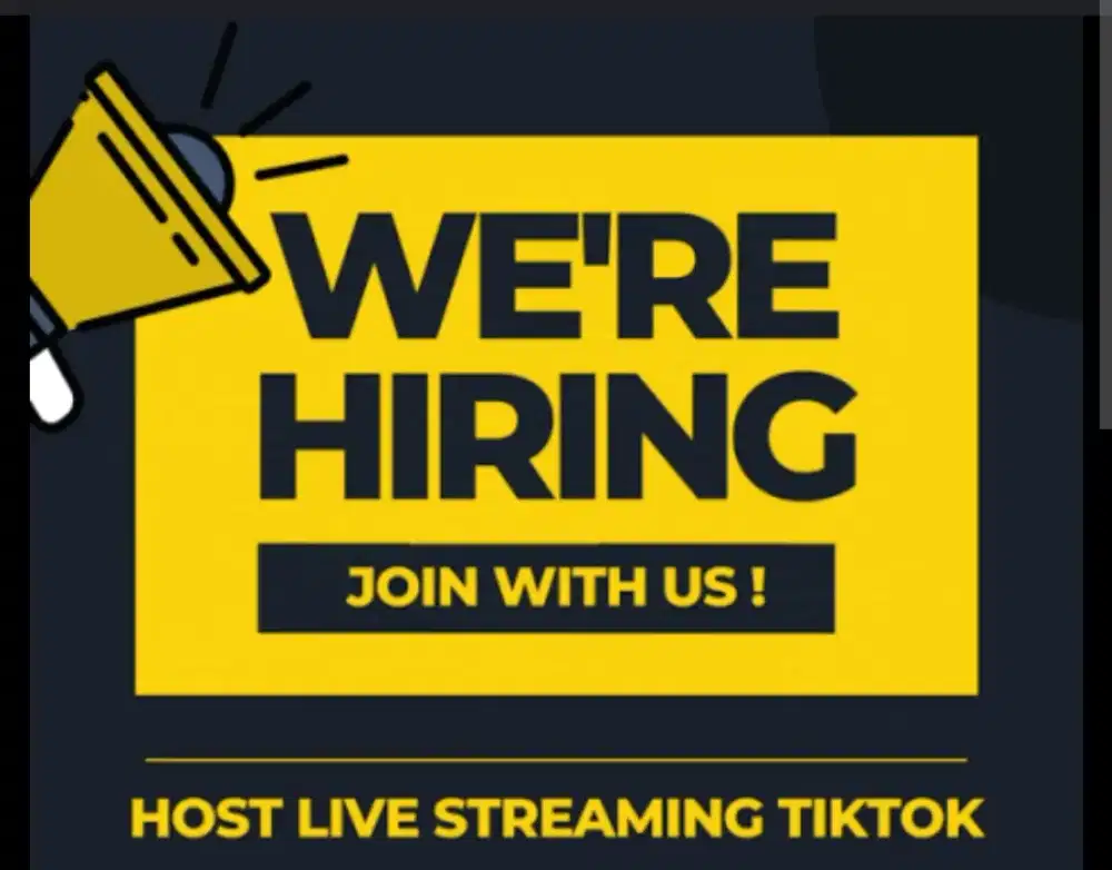 Loker Host Live Streaming Jualan Tiktok