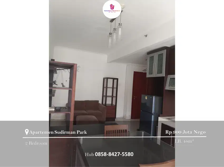 Dijual Apartement Sudirman Park 2BR Full Furnished View Utara