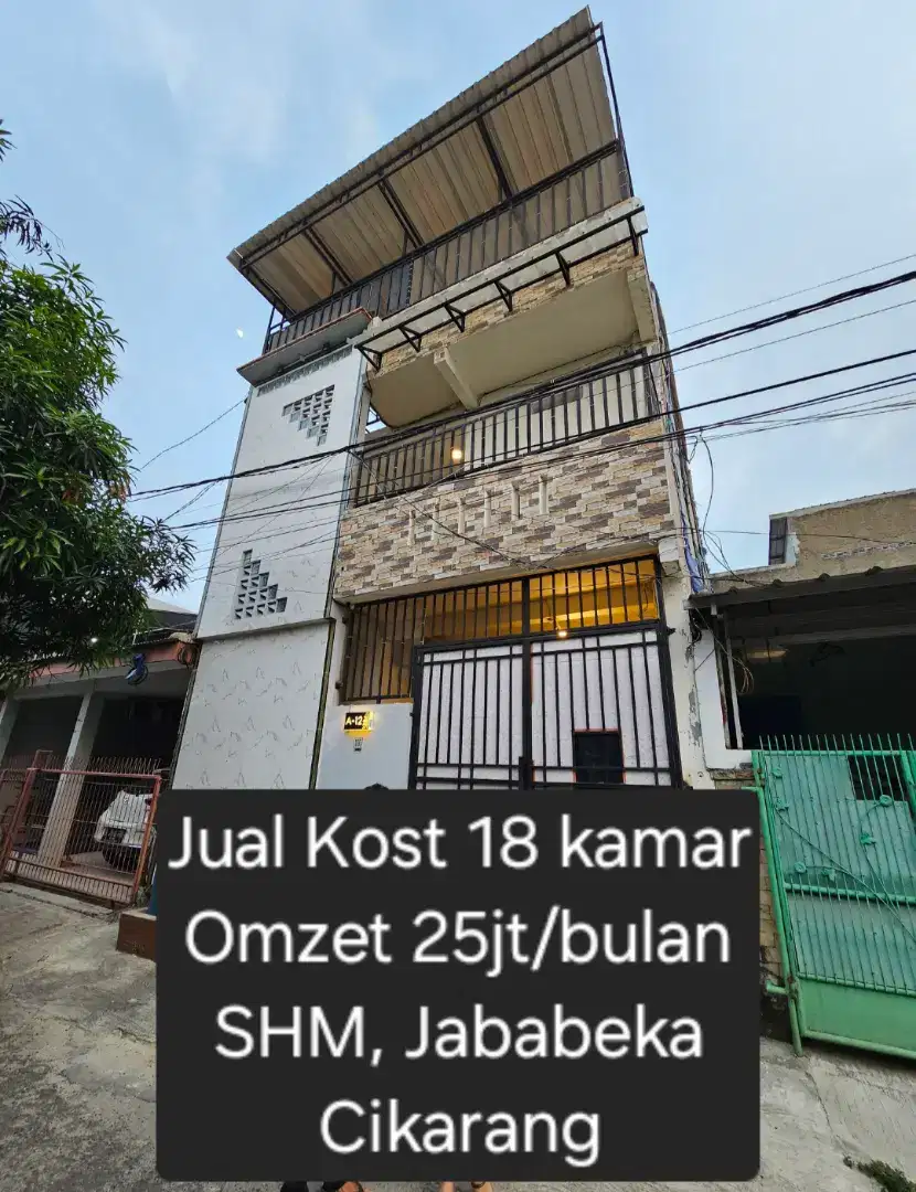 Dijual Cepat KOST 18 kamar FULL, JABABEKA CIKARANG (KOS KOSAN)