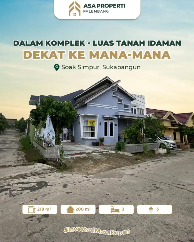 DIJUAL CEPAT RUMAH DEKAT PUSAT KOTA DENGAN AKSES DEKAT KE MANA-MANA