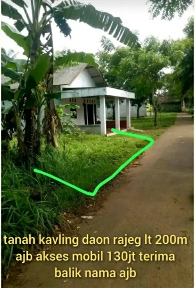 Dijual Murah Tanah Kavling 200m siap bangun di Rajeg Kab. Tangerang