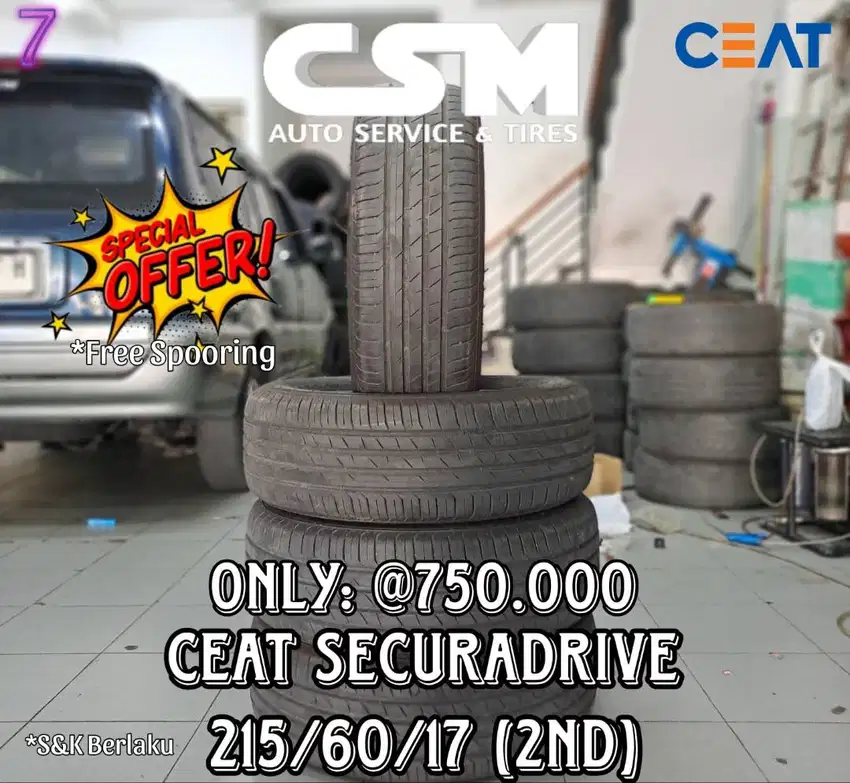 Ban 2nd Ceat Securadrive. 215/60/17. Untuk Rush, Terios, Innova Reborn