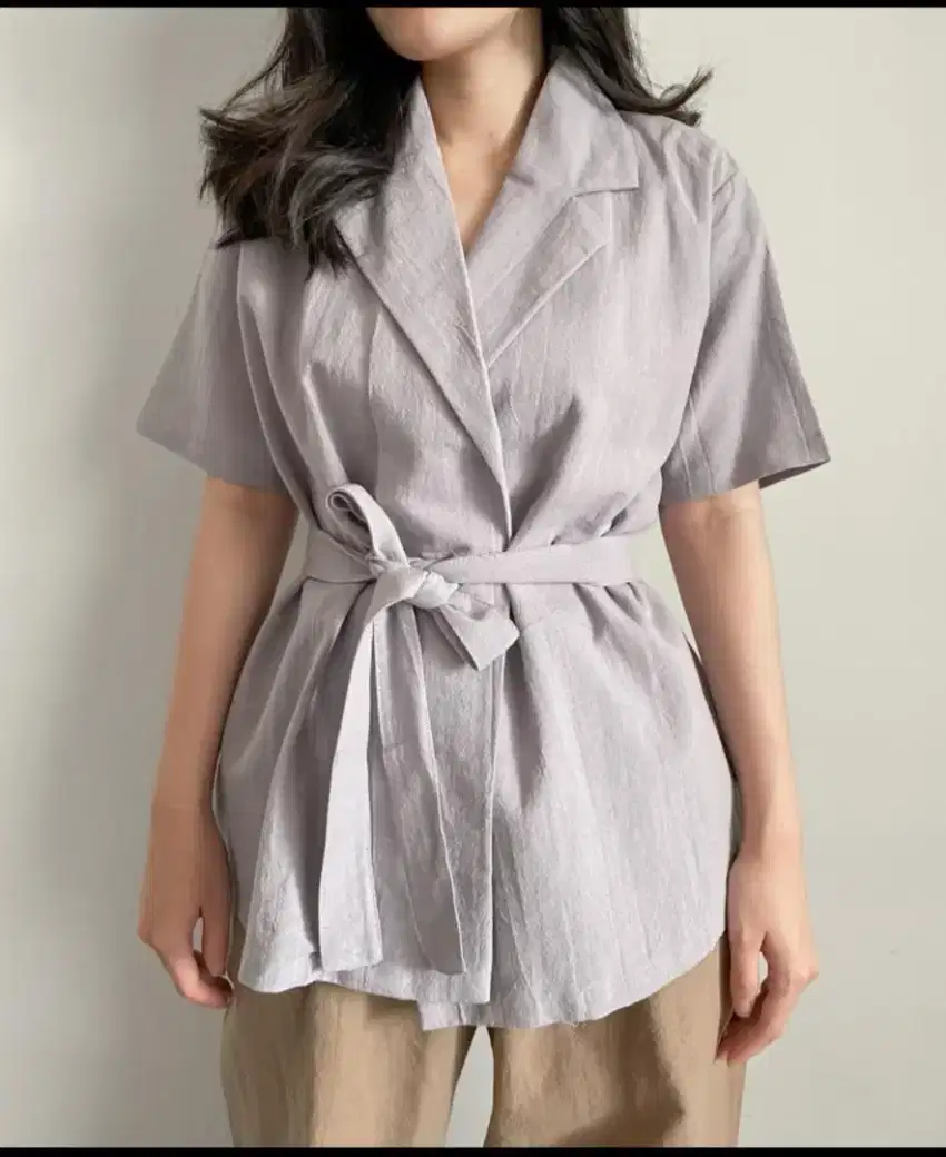 Kimono linen/atasan wanita