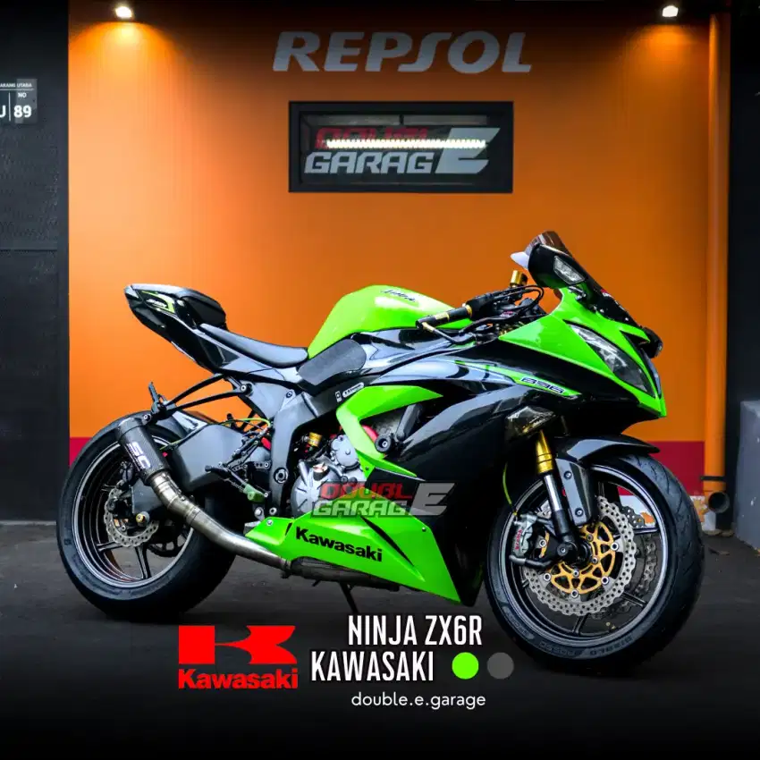 Kawasaki ZX636 Hijau  2013 full modif FP