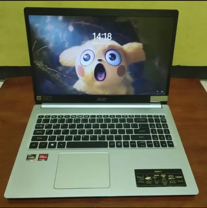Laptop Acer aspire 5 ryzen 3 seken second bekas ram upgrade 12 gb