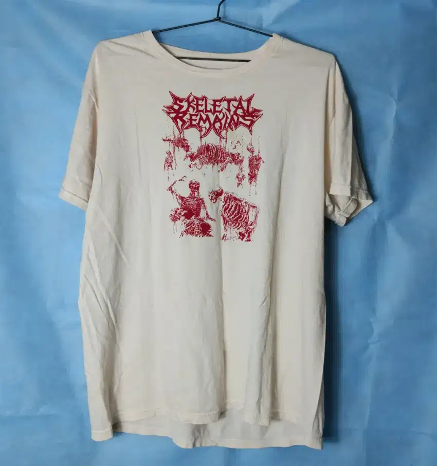 Kaos band Metal skeletal remains original bekas second