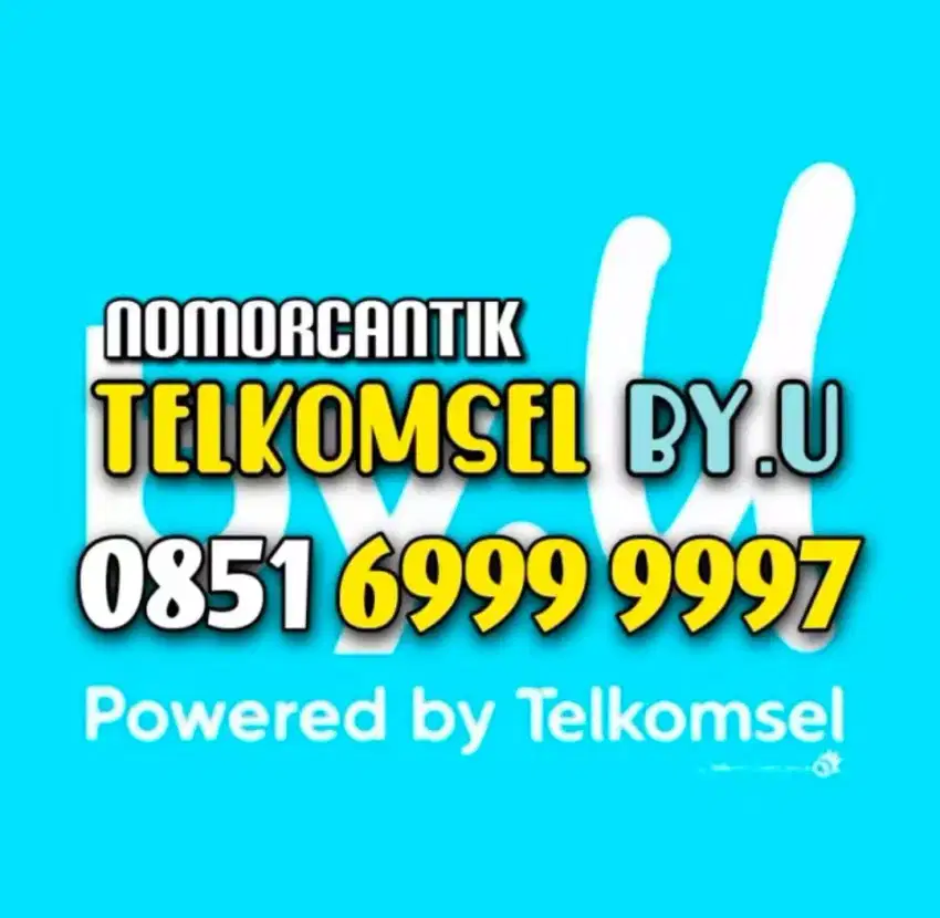 (bisa COD) nomor CANTIK kartu TELKOMSEL by.U byU seri HEKSA 999 999