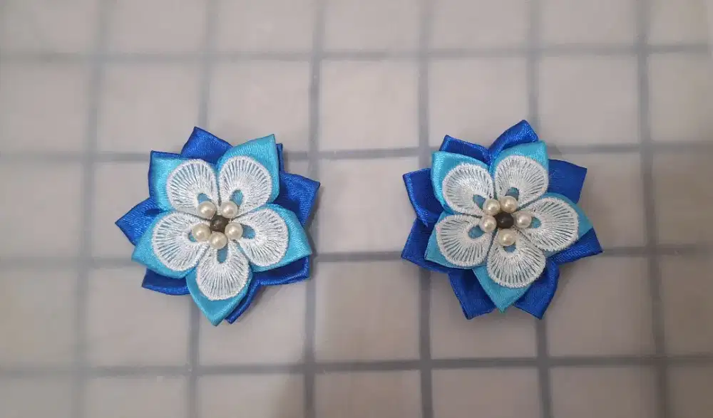 Jepitan Klip Sepatu Fairy Flowers Blue