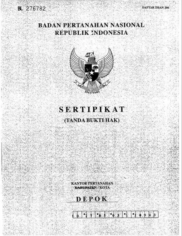 Tanah Murah SHM Kav UI, Tanah Baru - Siap Bangun