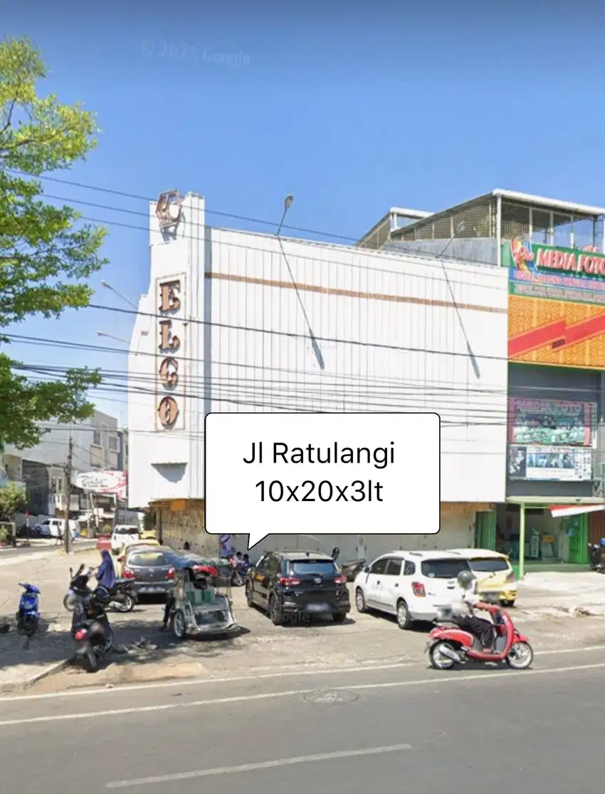 Ruko sewa jl Ratulangi Makassar (10x20mtr) Mall ratu indah sudut