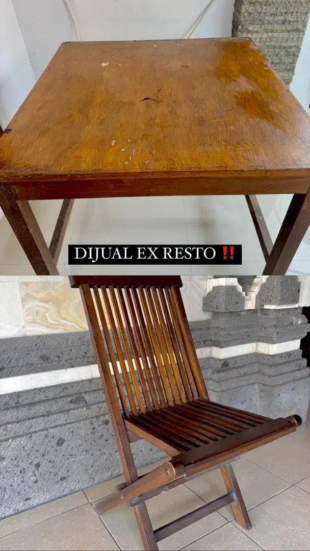 DIJUAL MEJA & KURSI EX RESTO