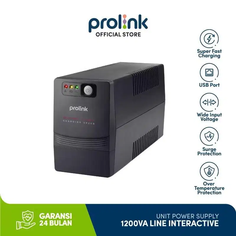 PROLINK 1200VA LINE INTERACTIVE UPS SUPER FAST CHARGING