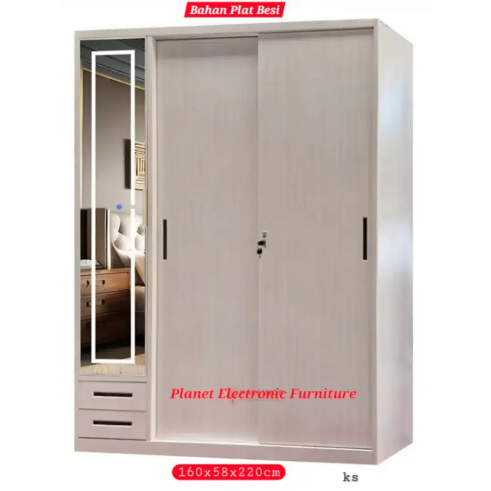 Lemari Besi Lemari anti rayap Lemari Pakaian Plat Besi Lemari Baju
