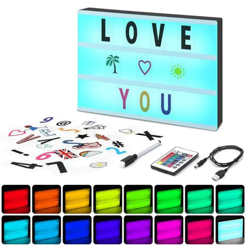 Lampu Cinema Light Box RGB A4 LED Colorful