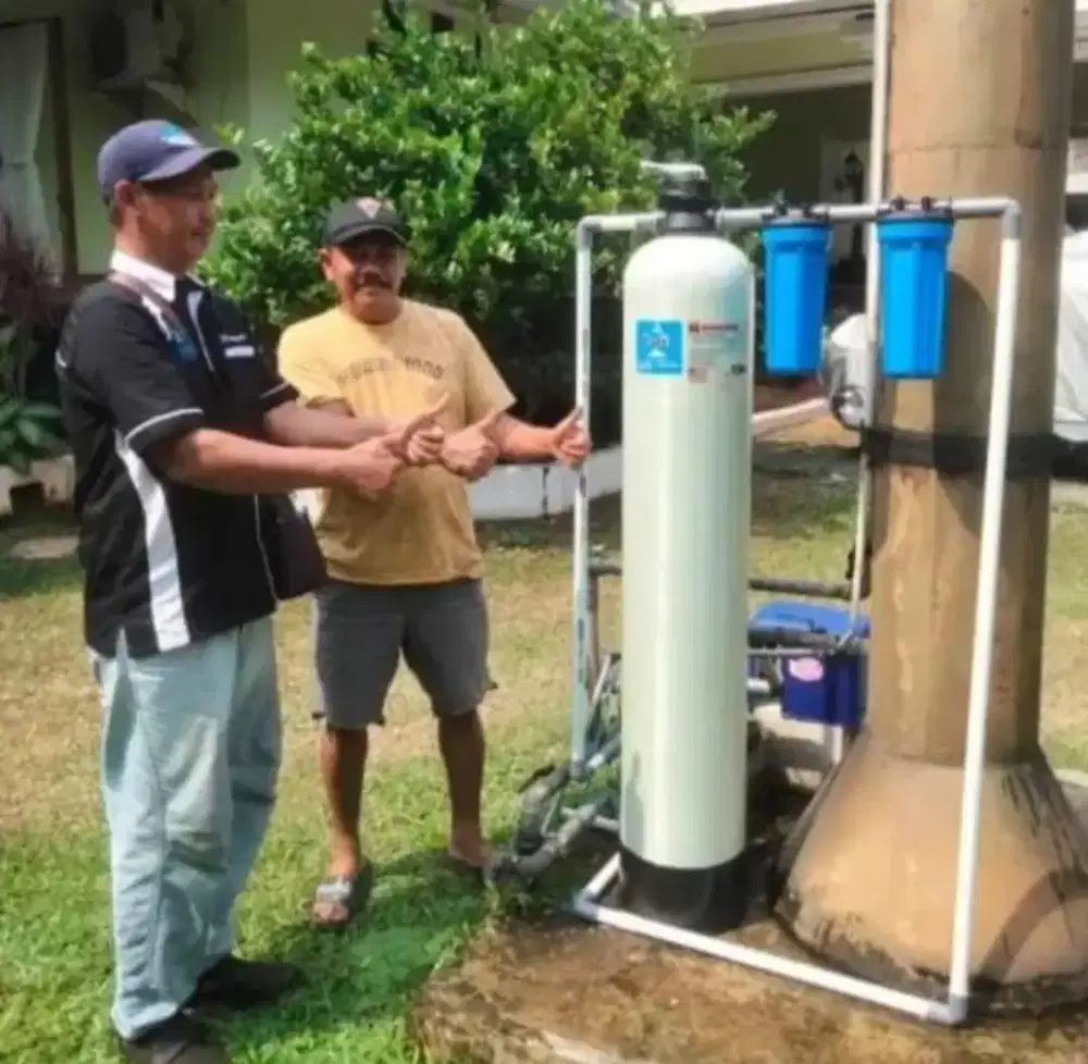 Waterr trietment filter air sumur bor tanah atau PDAM pak kuning bau