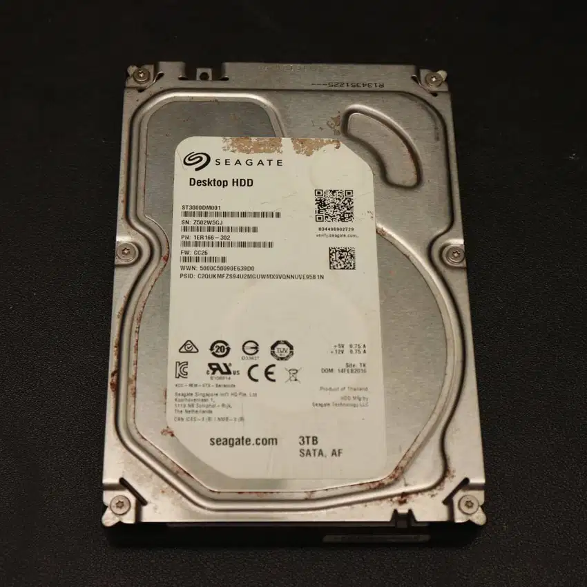Hard Disk SEAGATE 3TB SATA HDD (RUSAK TIDAK BERFUNGSI)