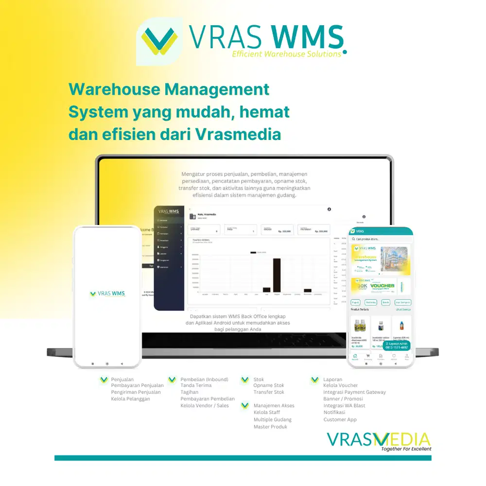 Software WMS Backoffice (Gudang) + Customer App Full Fitur