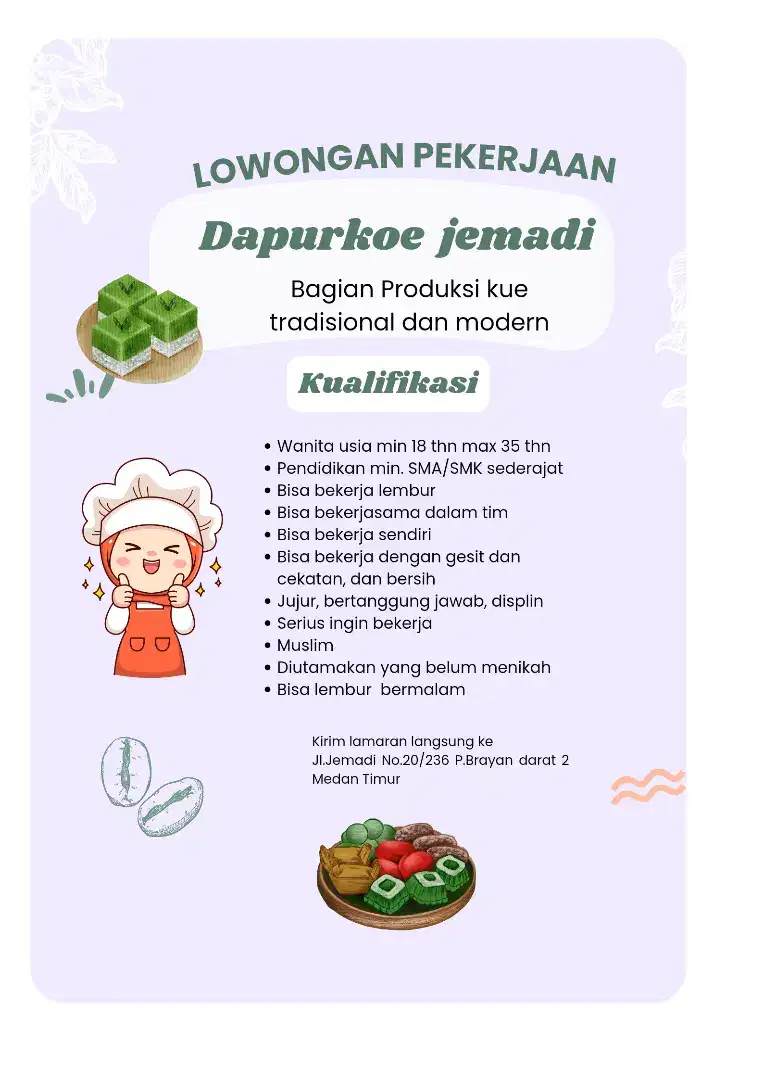 Produksi kue tradisional  dan modern