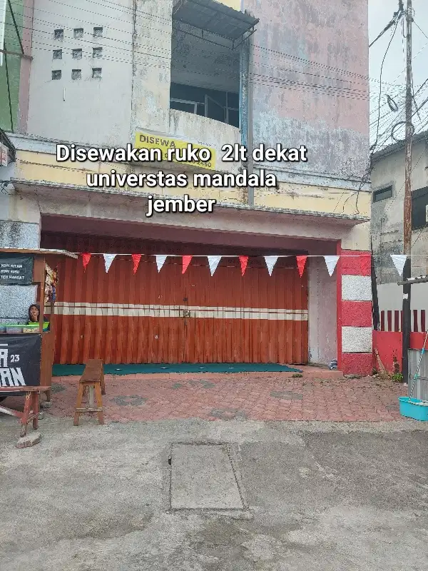 Disewakan ruko dekat kampus jember