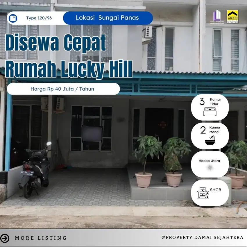 DISEWAKAN RUMAH LUCKY HILLS SUNGAI PANAS